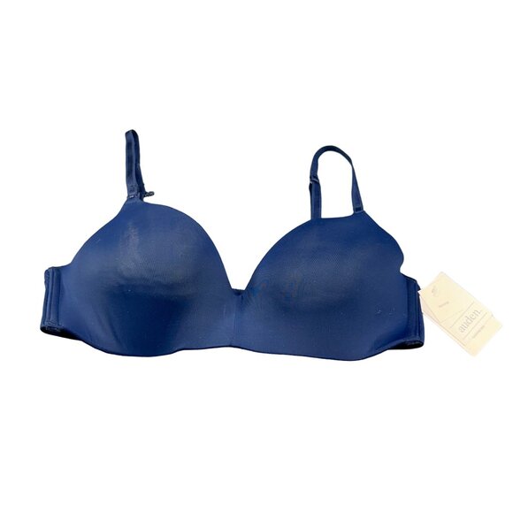 Auden Women's Sz 34B Nursing Bra Lightly Lined Wireless Two Way Straps Blue New - Picture 1 of 14